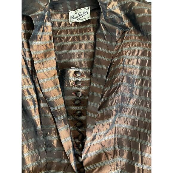 Doris Dodson Originals Womens Vintage 1940's Satin Button Front Dress VINTAGE - Picture 7 of 7